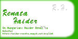 renata haider business card